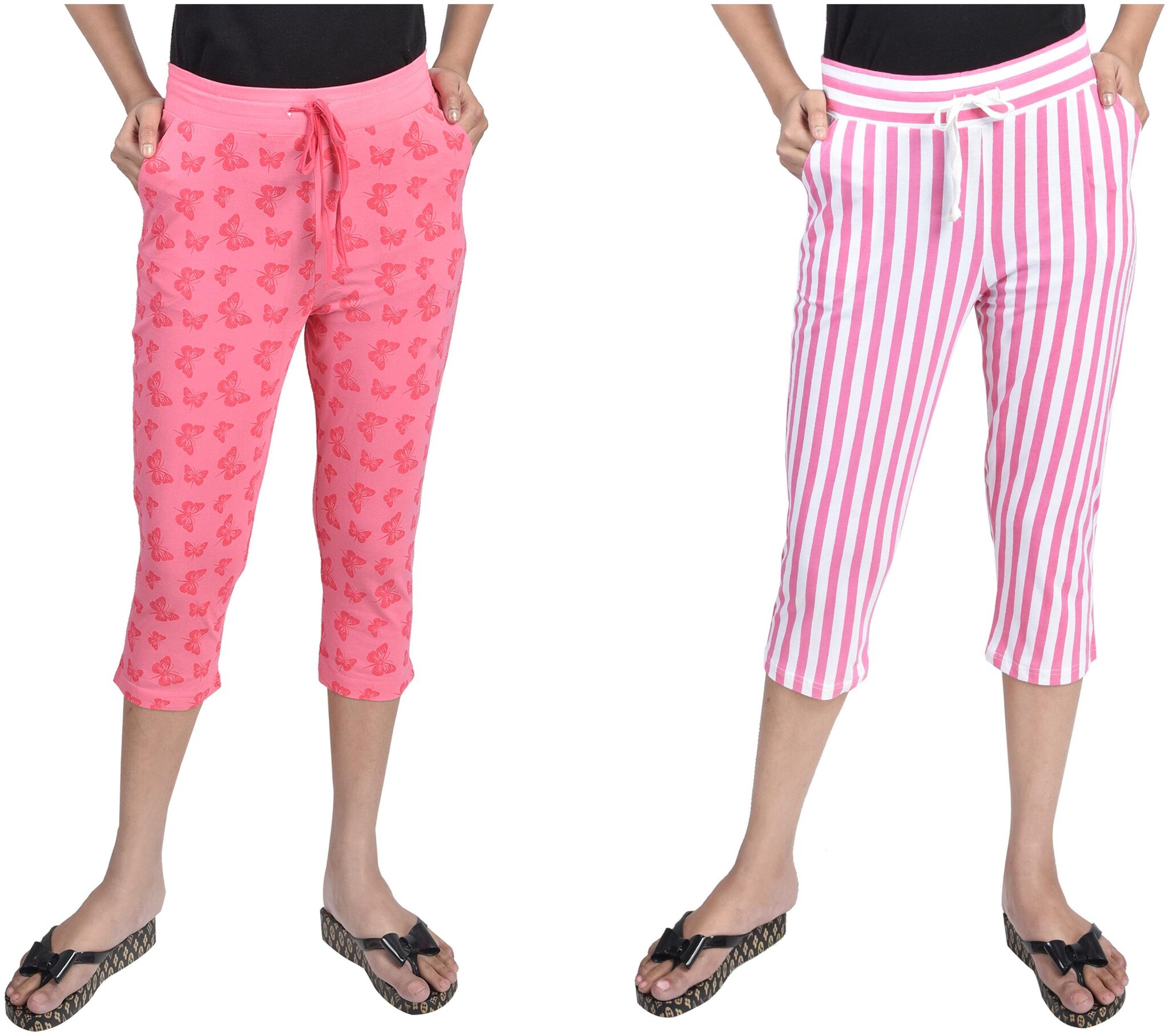 

CLUB A9 Women Striped Regular capri - Multi