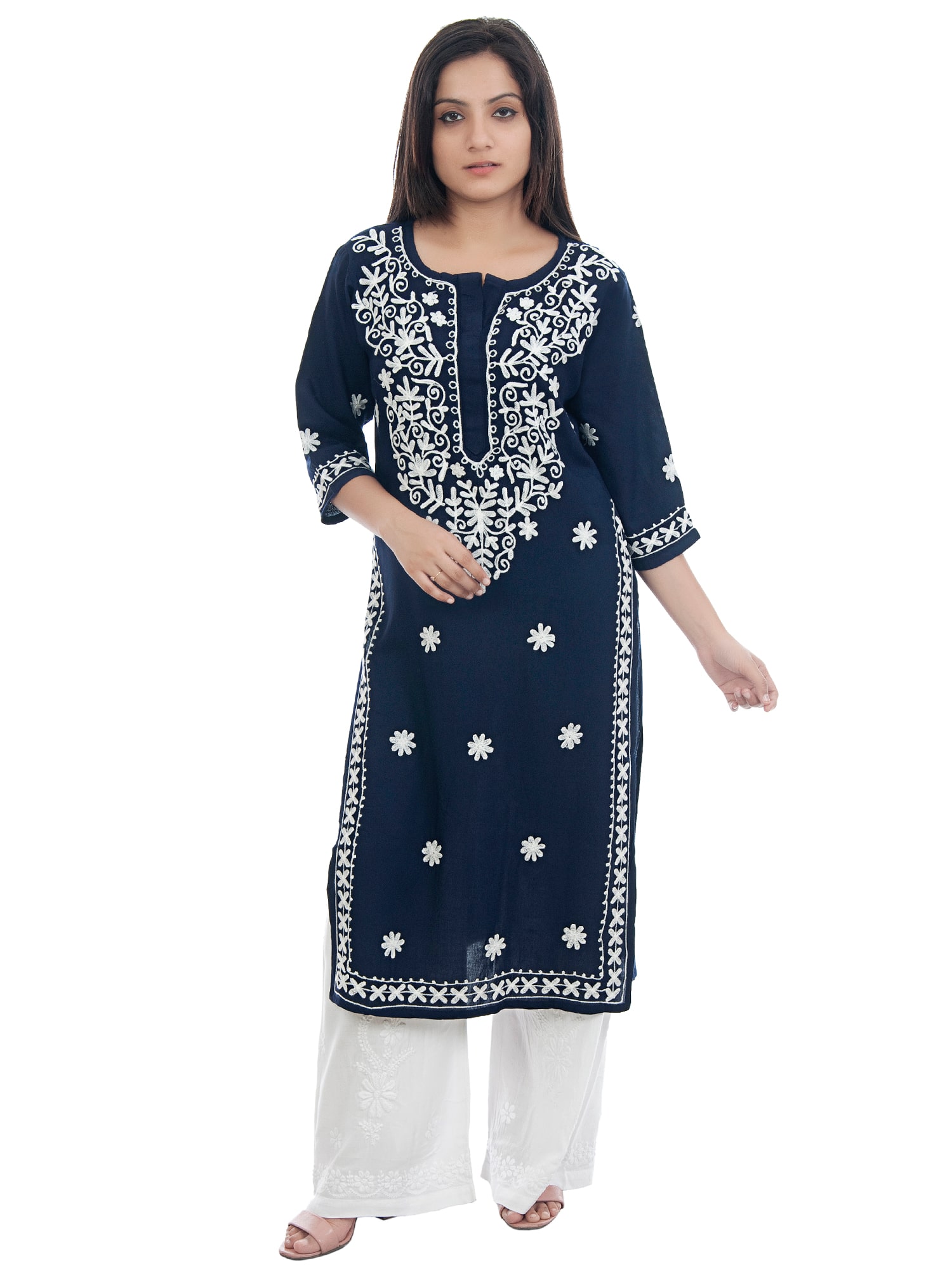

Club Fashion Women Viscose Rayon Blue Kurta