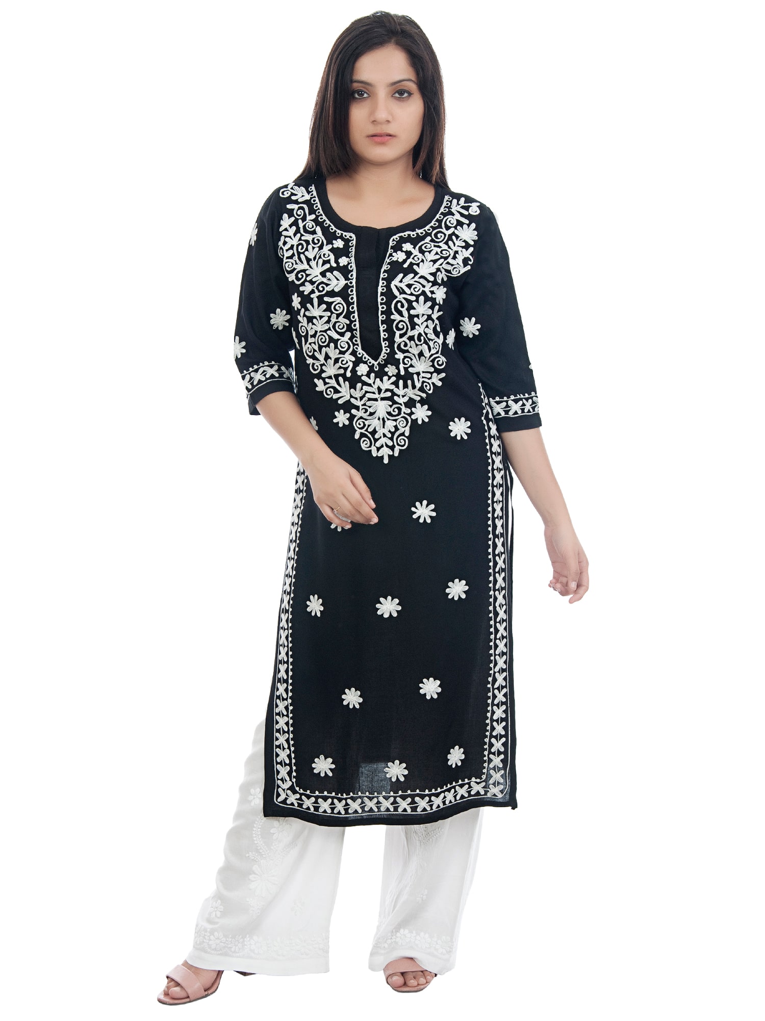 

Club Fashion Women Viscose Rayon Black Kurta