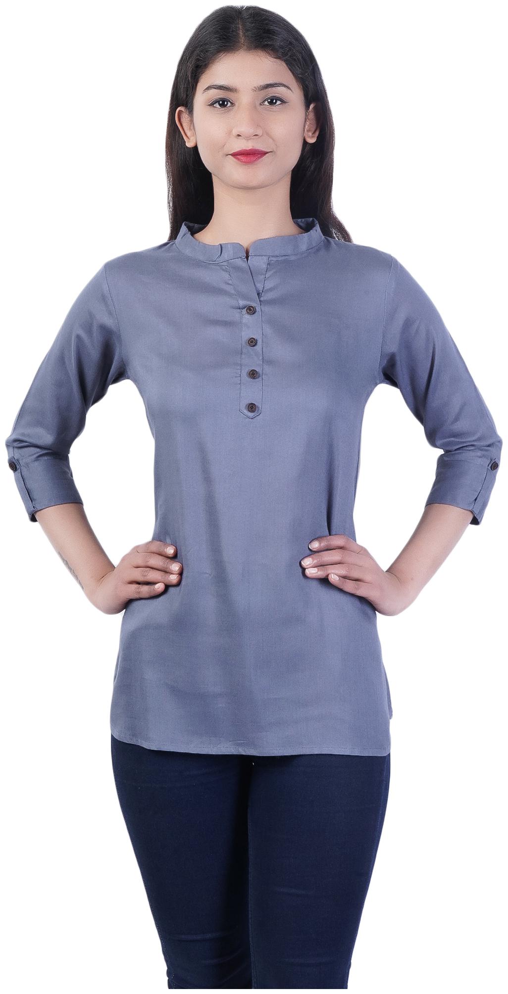 

Club Fashion Women Solid Regular tunic - Grey