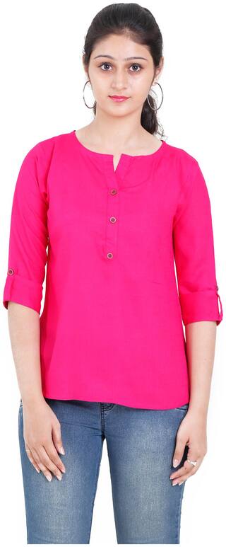 Club Fashion Women Solid Regular top - Pink
