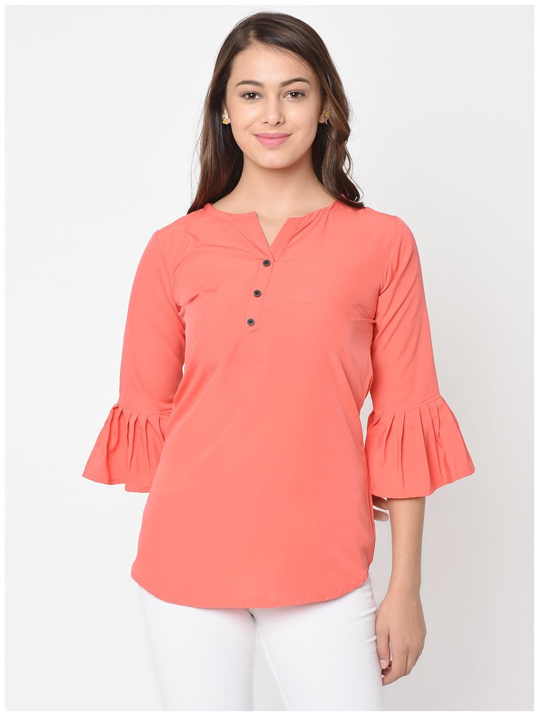 

Club Fashion Women Solid Regular top - Pink