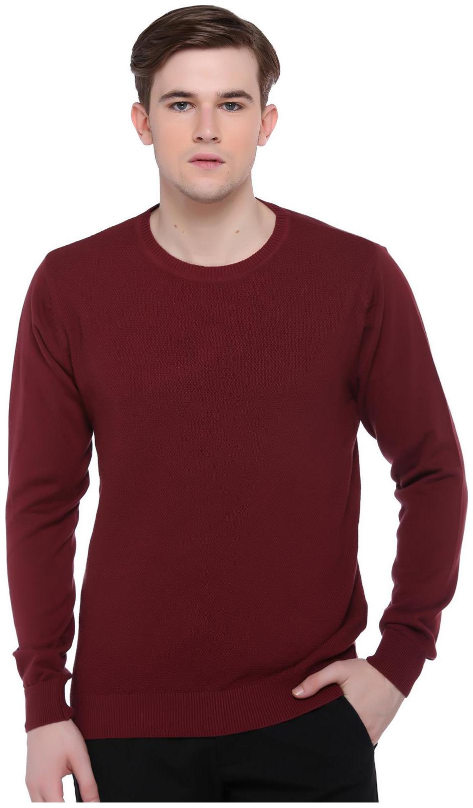 

Club York Men Red Round neck Pullover