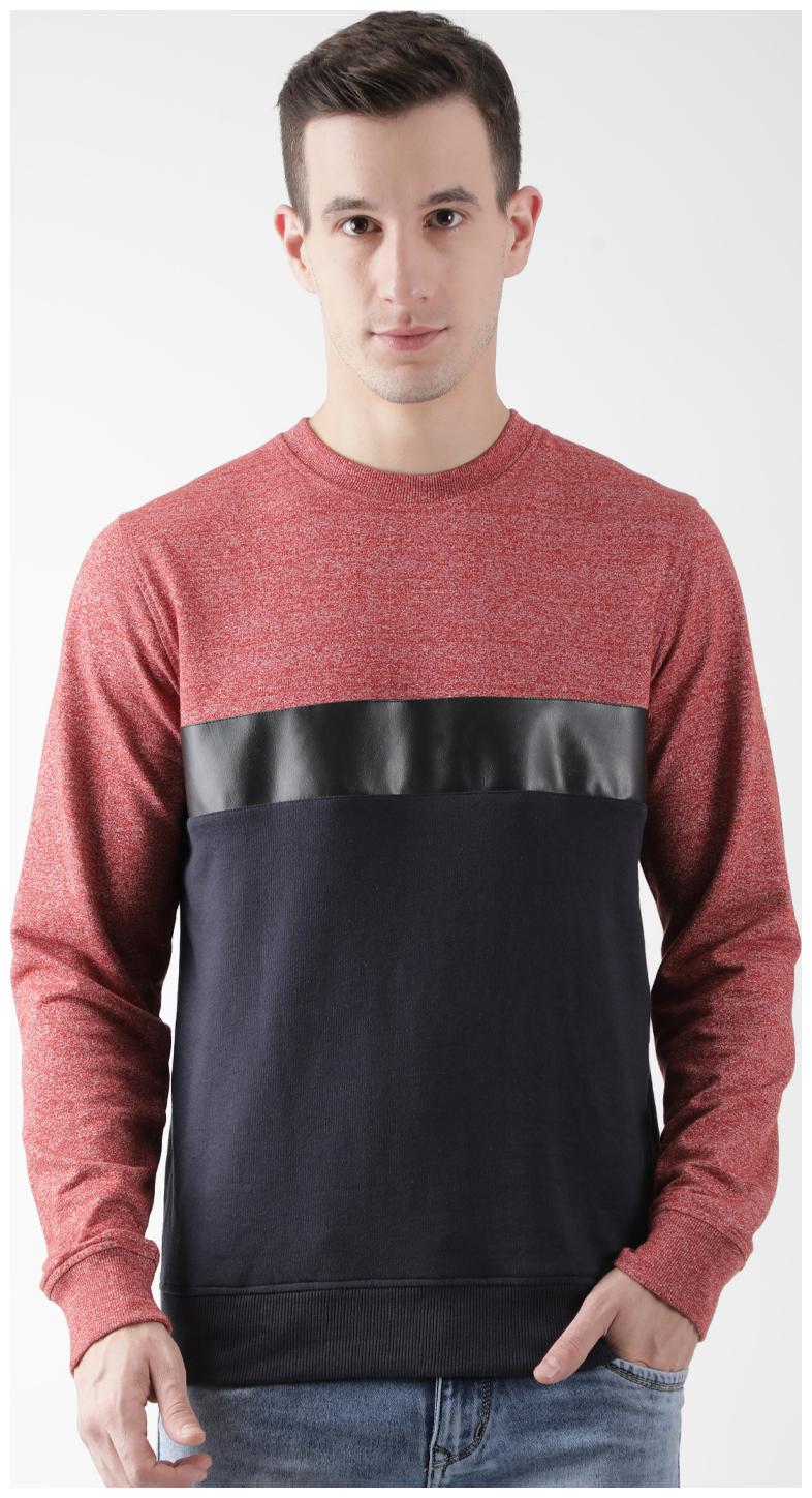 

CLUB YORK Men Red Round neck Sweatshirt