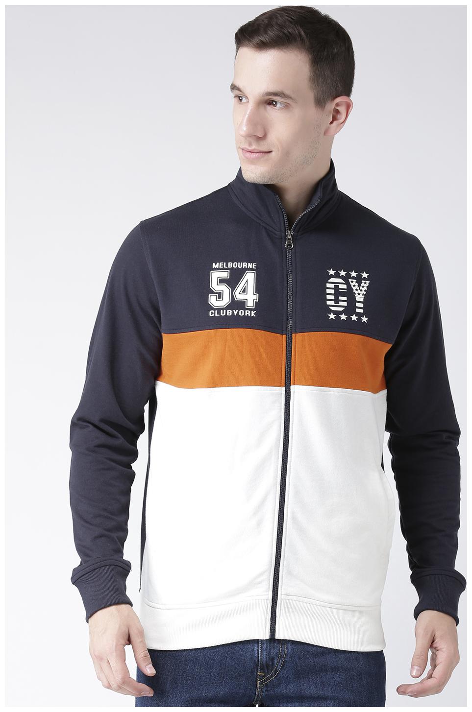 

CLUB YORK Men Blue High neck Sweatshirt Hoodie