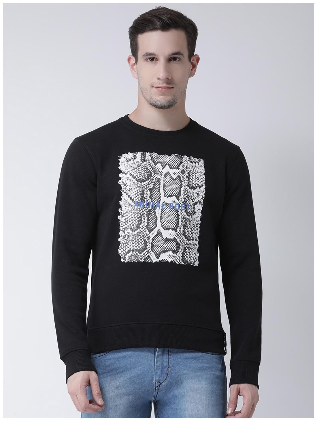

CLUB YORK Men Black Round neck Sweatshirt