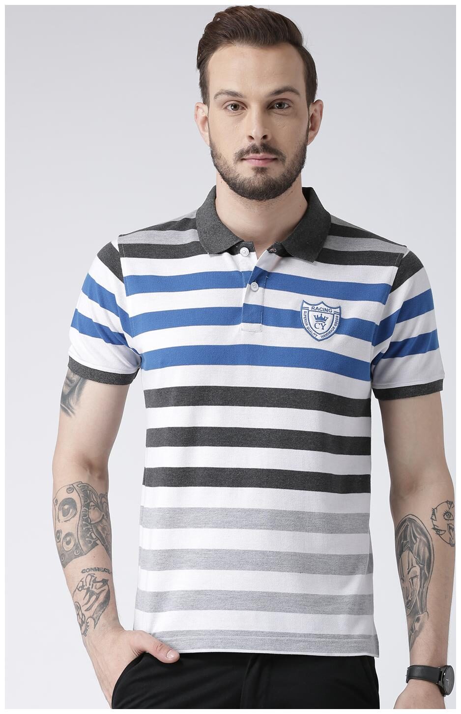 

Club York Men Multi Regular fit Cotton Blend Polo collar T-Shirt - Pack Of 1