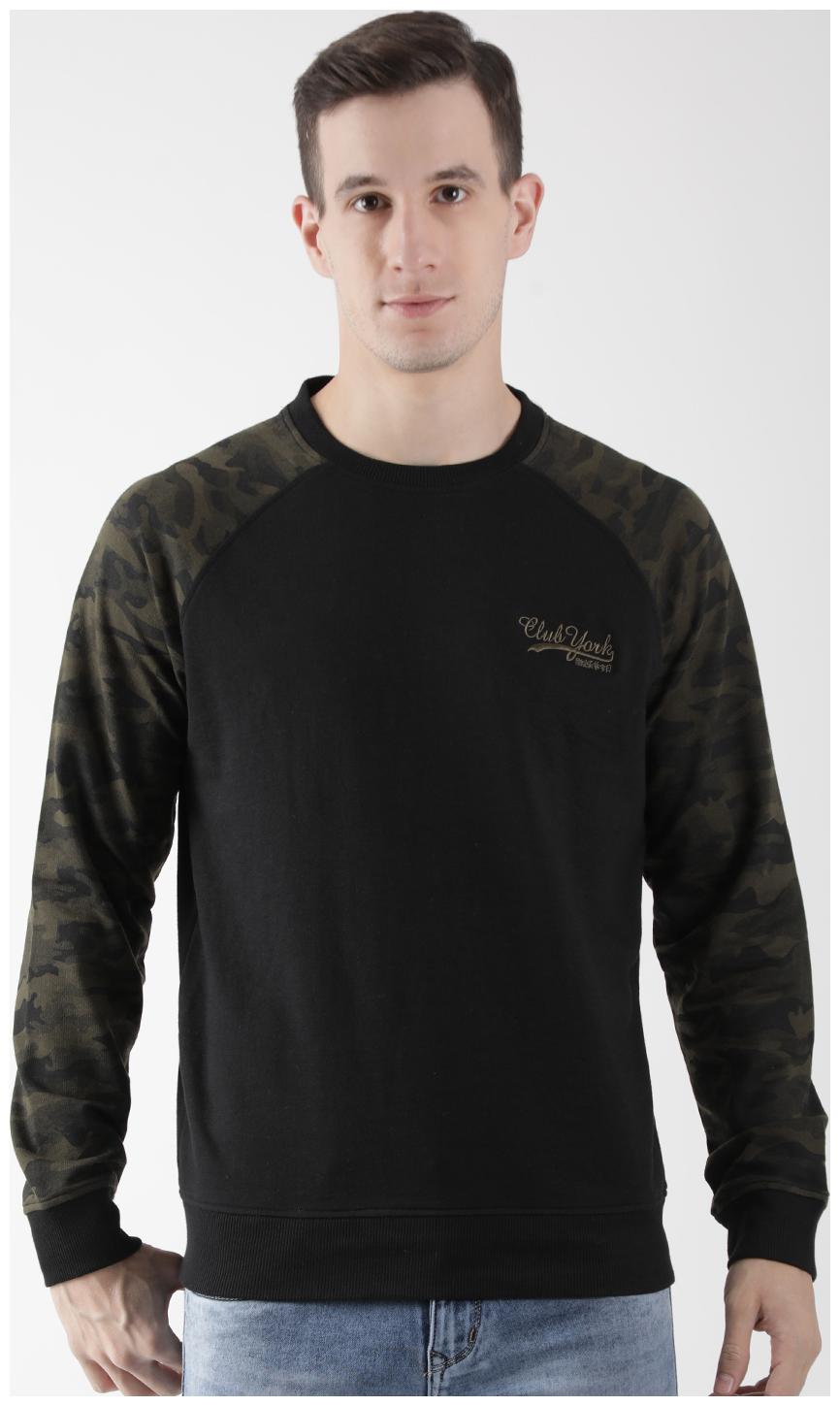 

CLUB YORK Men Black Round neck Sweatshirt