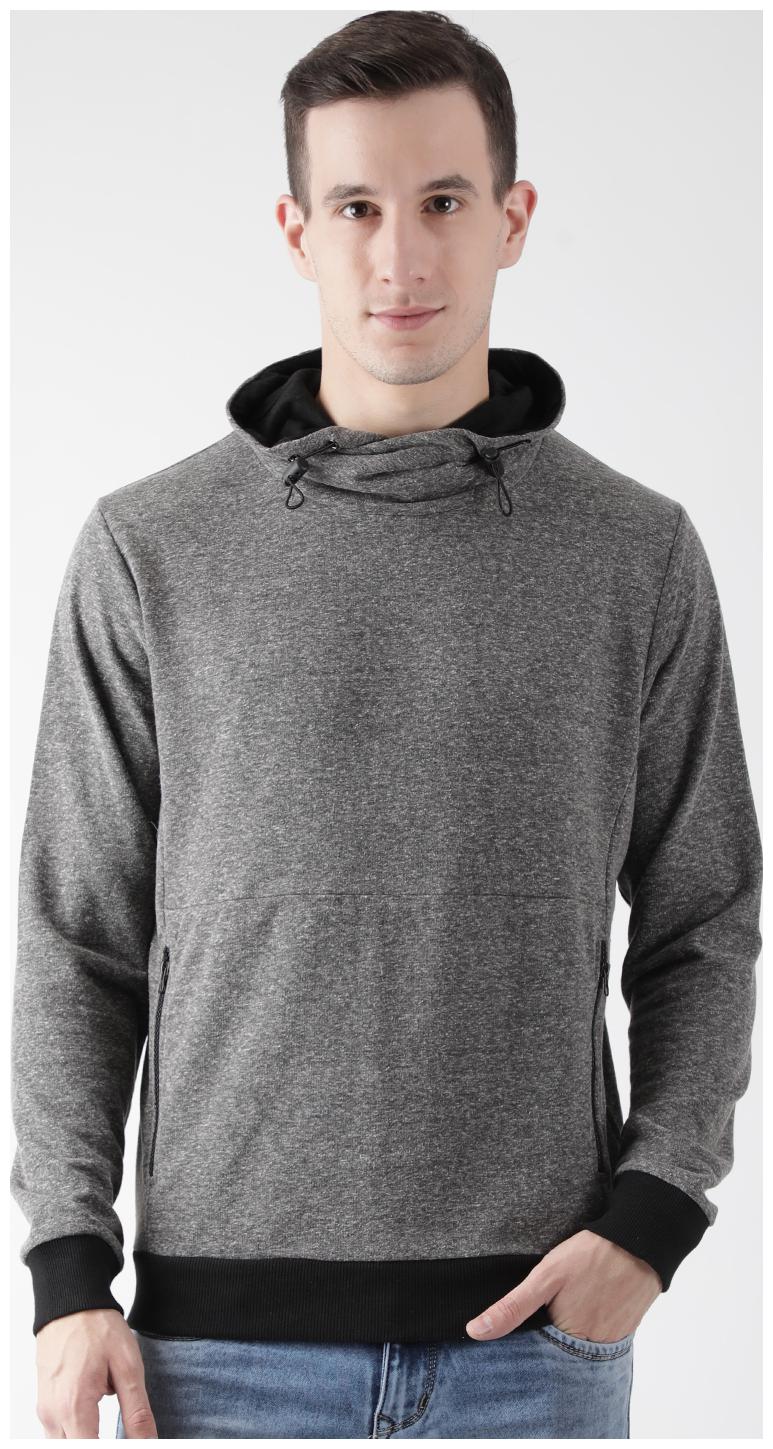 

CLUB YORK Men Grey High neck Sweatshirt