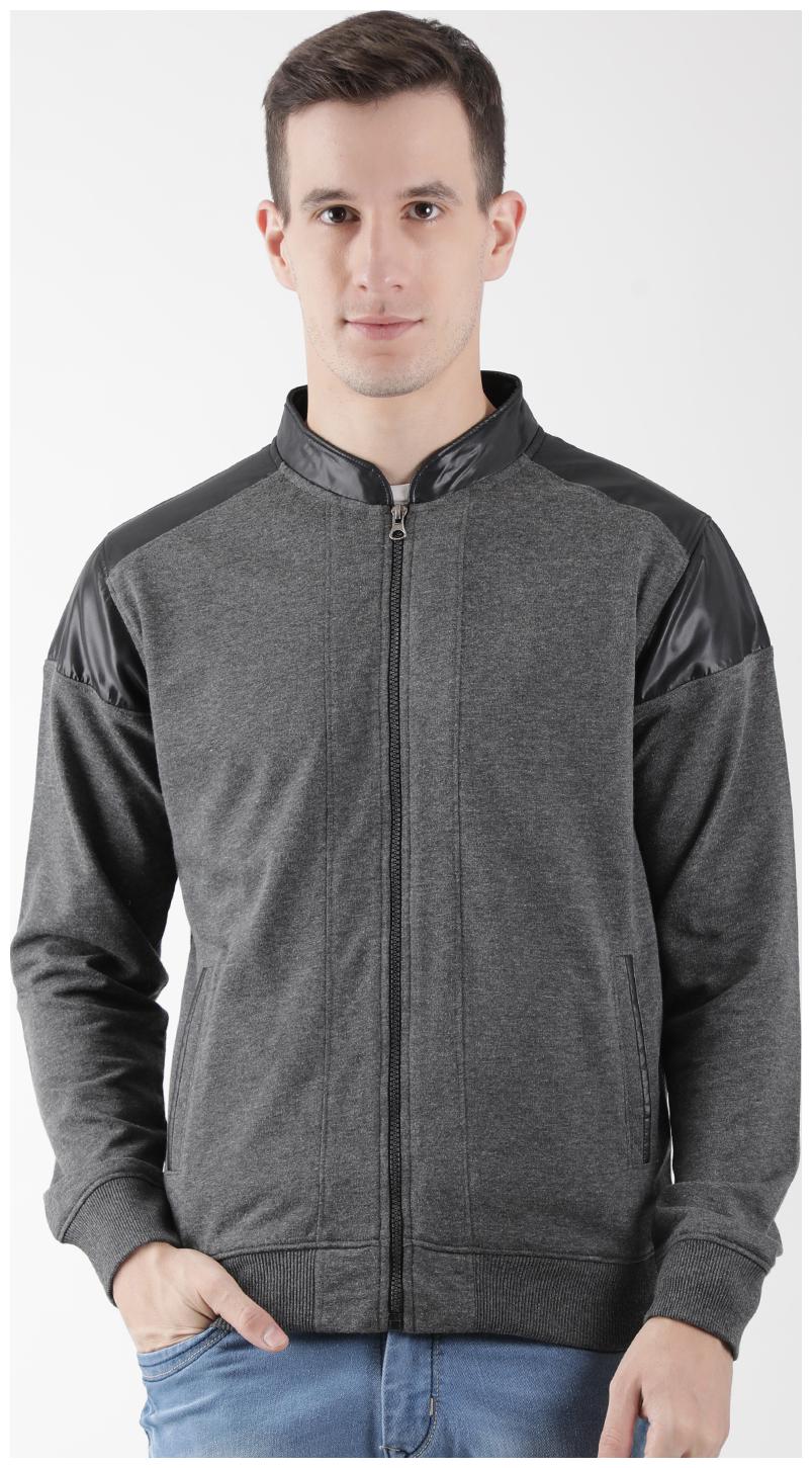 

CLUB YORK Men Grey High neck Sweatshirt