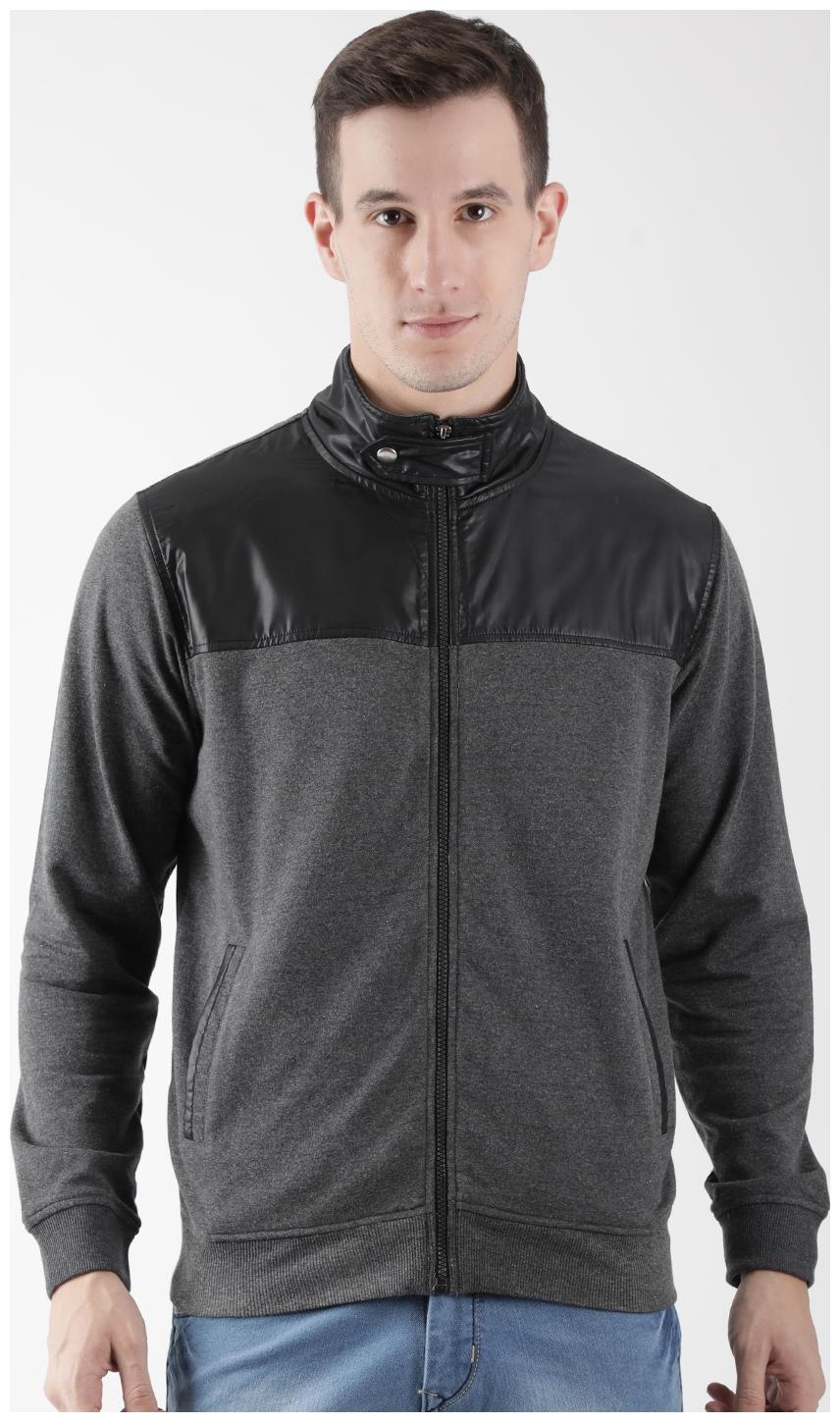 

CLUB YORK Men Grey High neck Sweatshirt