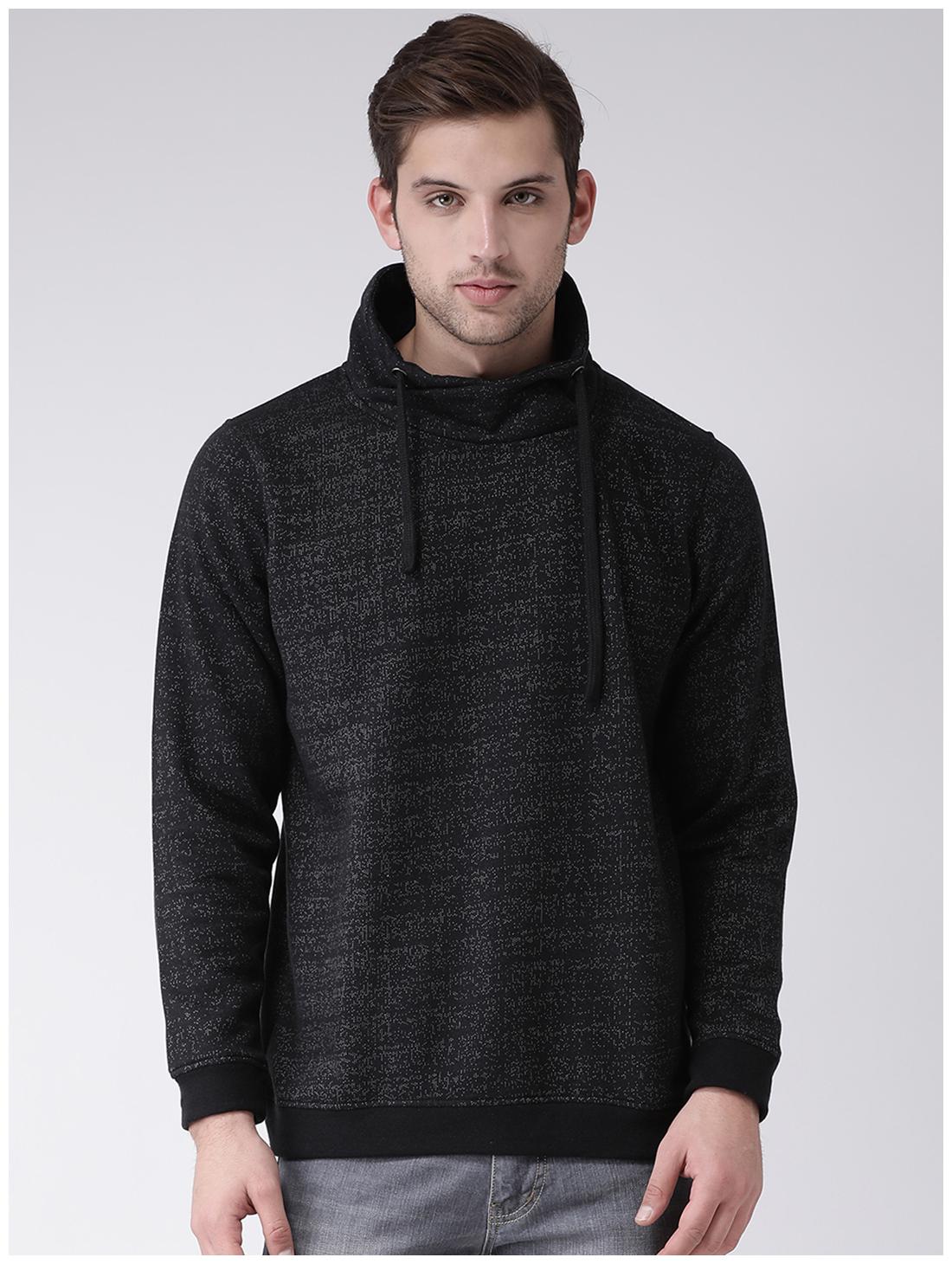 

CLUB YORK Men Black High neck Sweatshirt