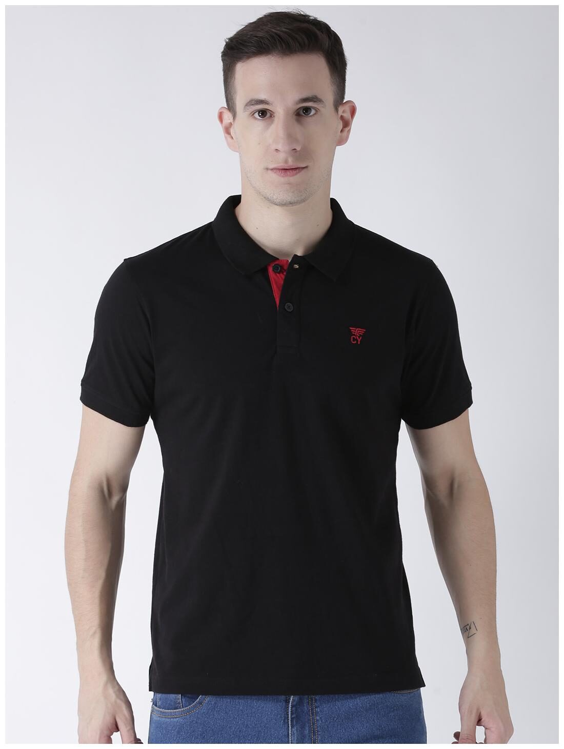 

Club York Men Black Regular fit Cotton Polo collar T-Shirt - Pack Of 1