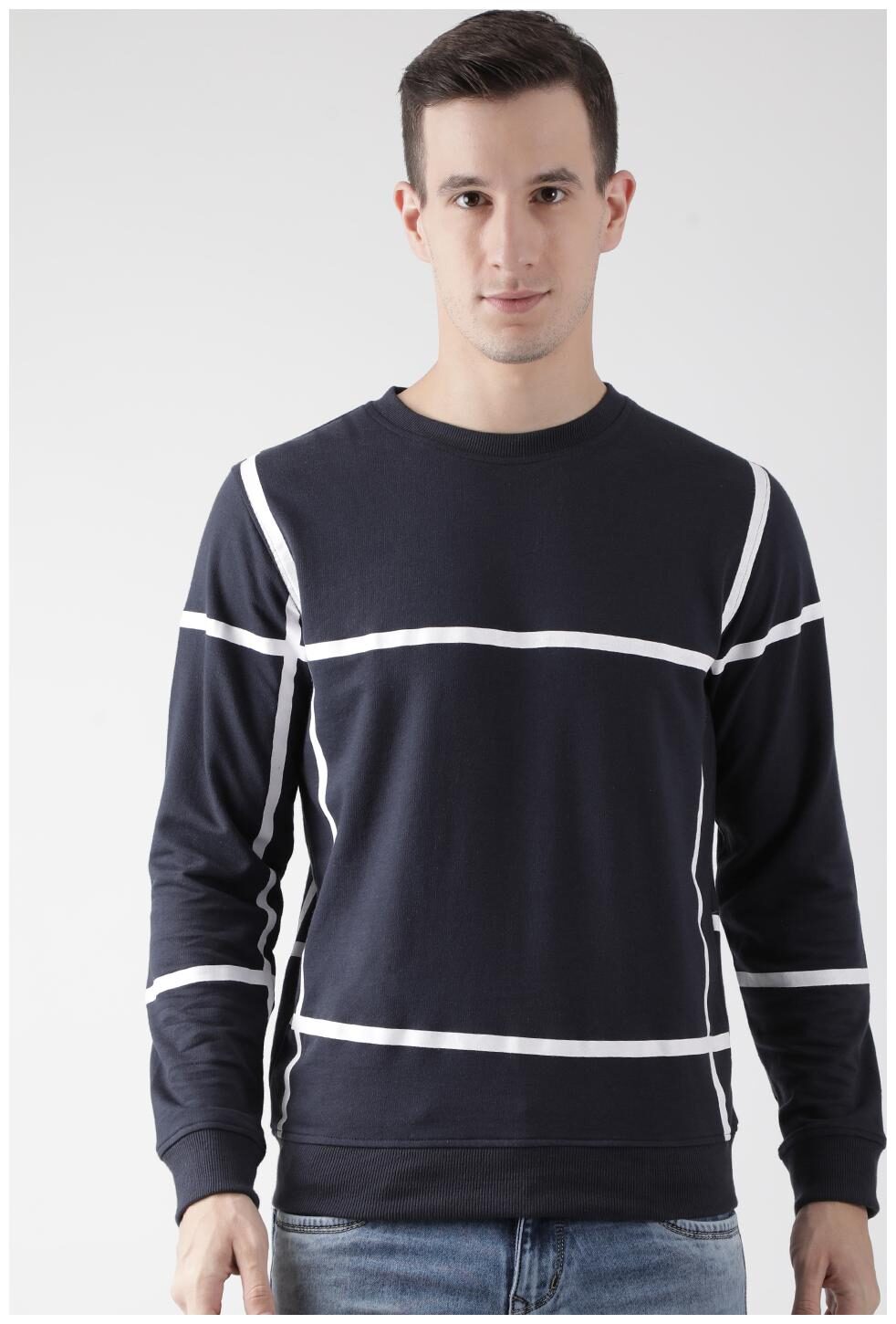 

CLUB YORK Men Blue Round neck Sweatshirt
