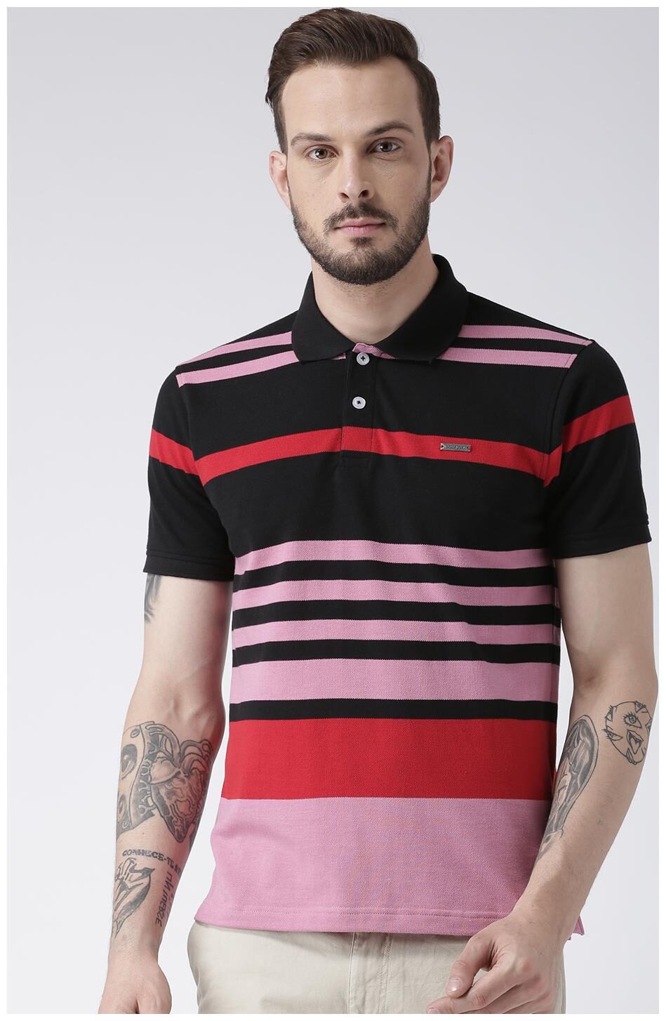 

Club York Men Multi Regular fit Cotton Blend Polo collar T-Shirt - Pack Of 1
