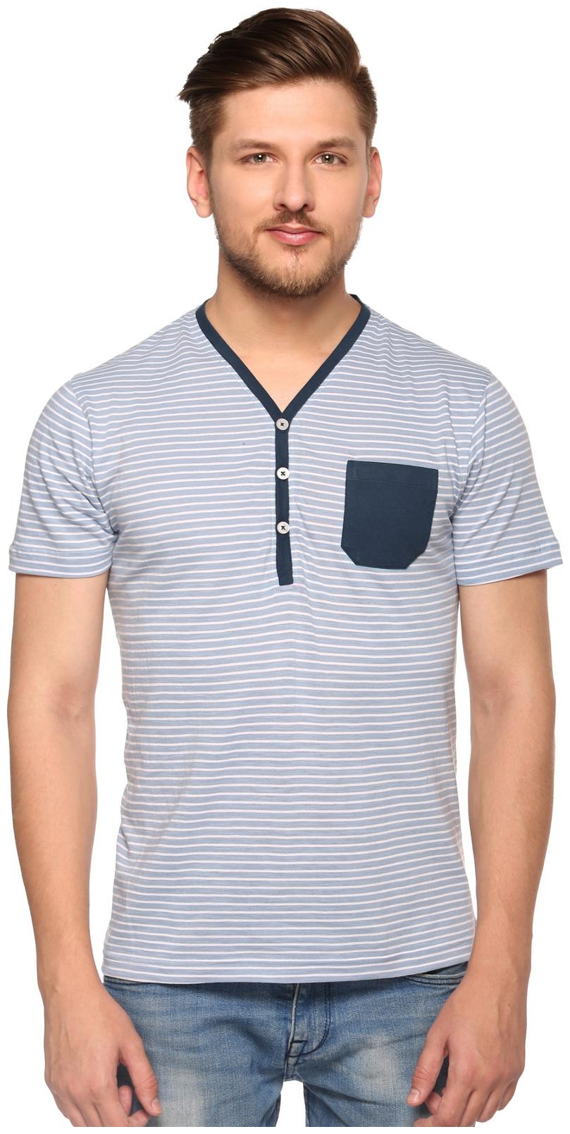 

Club York Men Grey Regular fit Cotton Henley neck T-Shirt - Pack Of 1