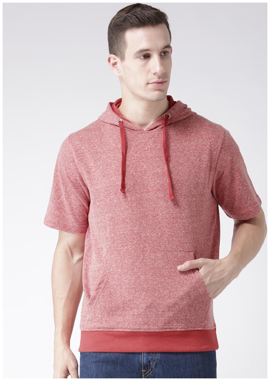 

CLUB YORK Men Red Hooded Sweatshirt Hoodie