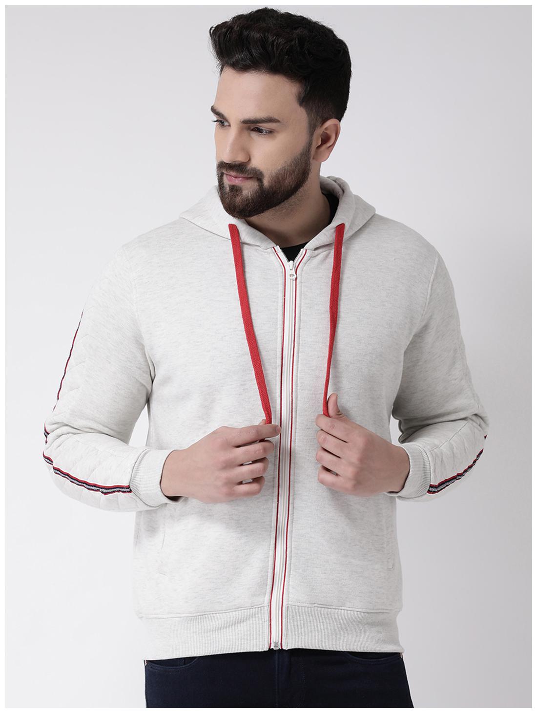 

CLUB YORK Men Solid White Hoodie