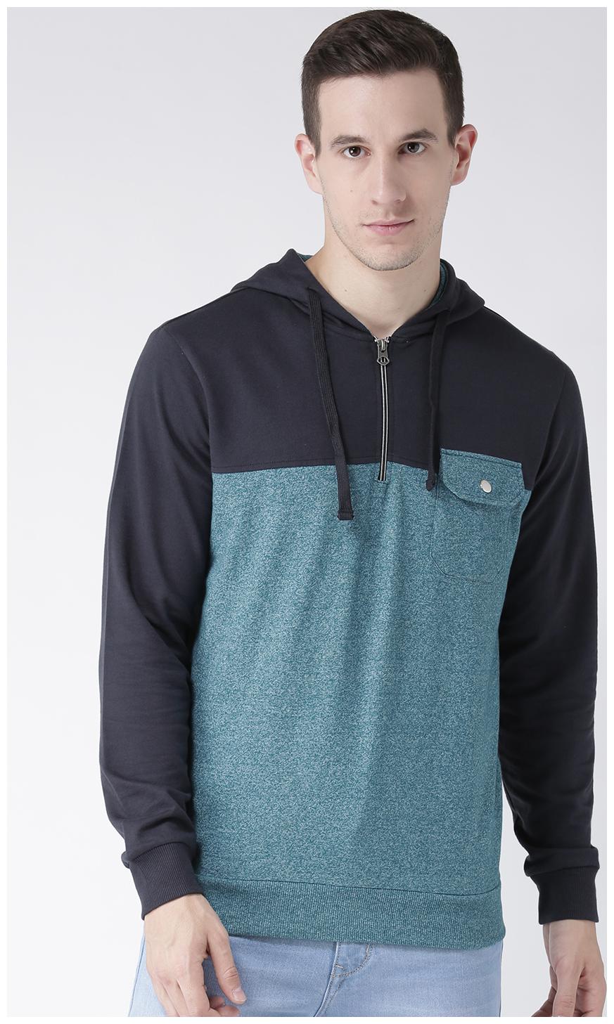 

CLUB YORK Men Blue Hooded Sweatshirt Hoodie