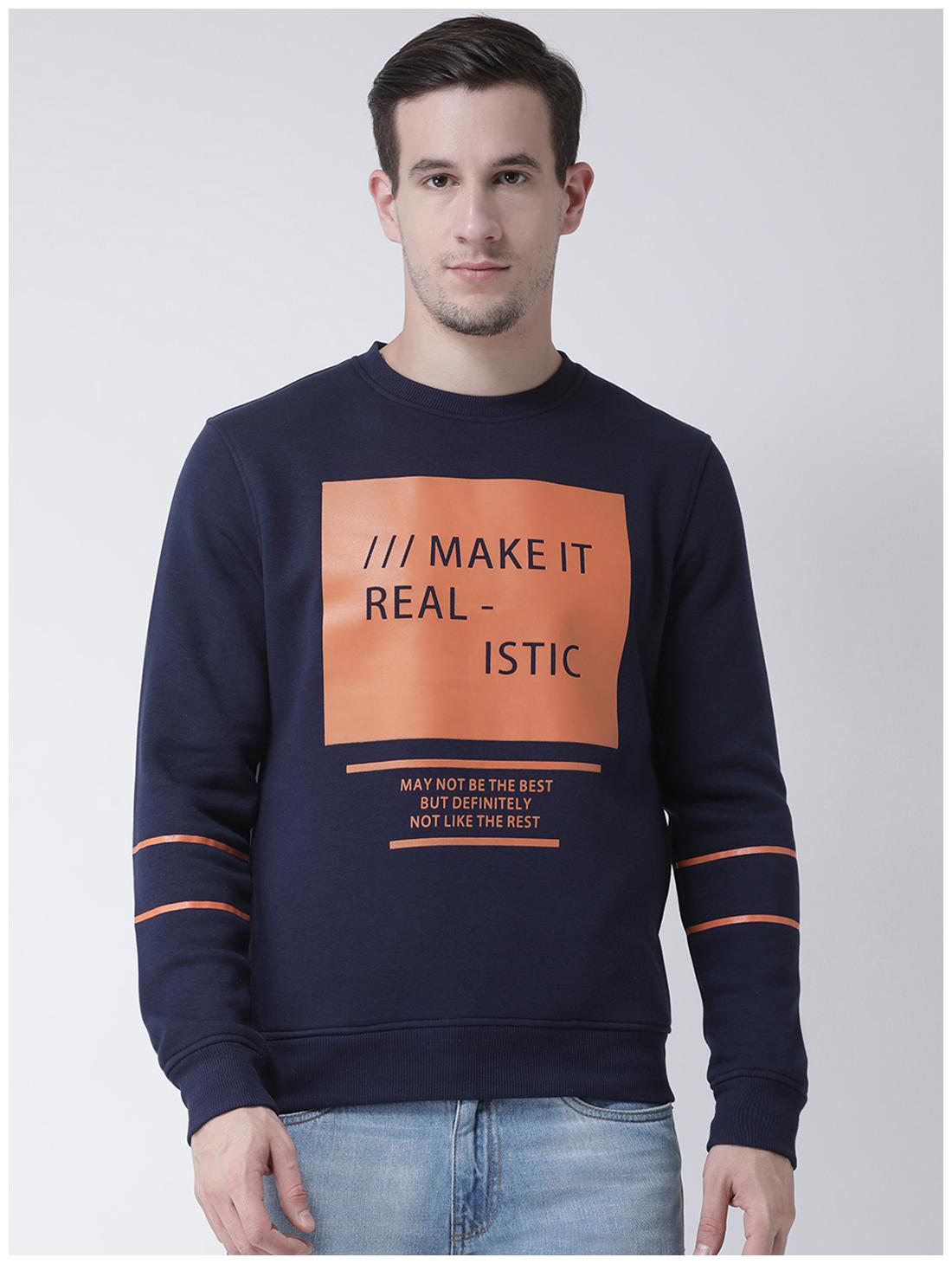 

CLUB YORK Men Blue Round neck Sweatshirt