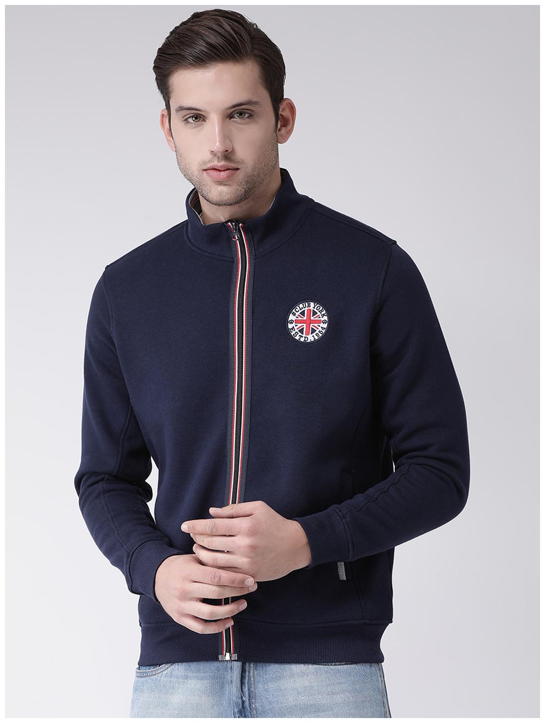 

CLUB YORK Men Blue High neck Sweatshirt