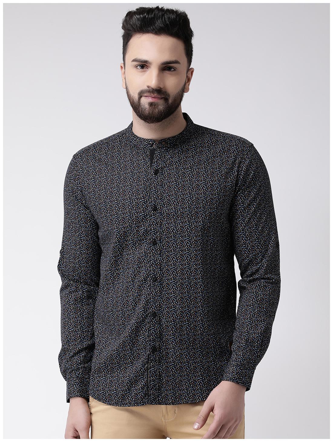 

CLUB YORK Men Black Pinstrips Slim Fit Casual Shirt