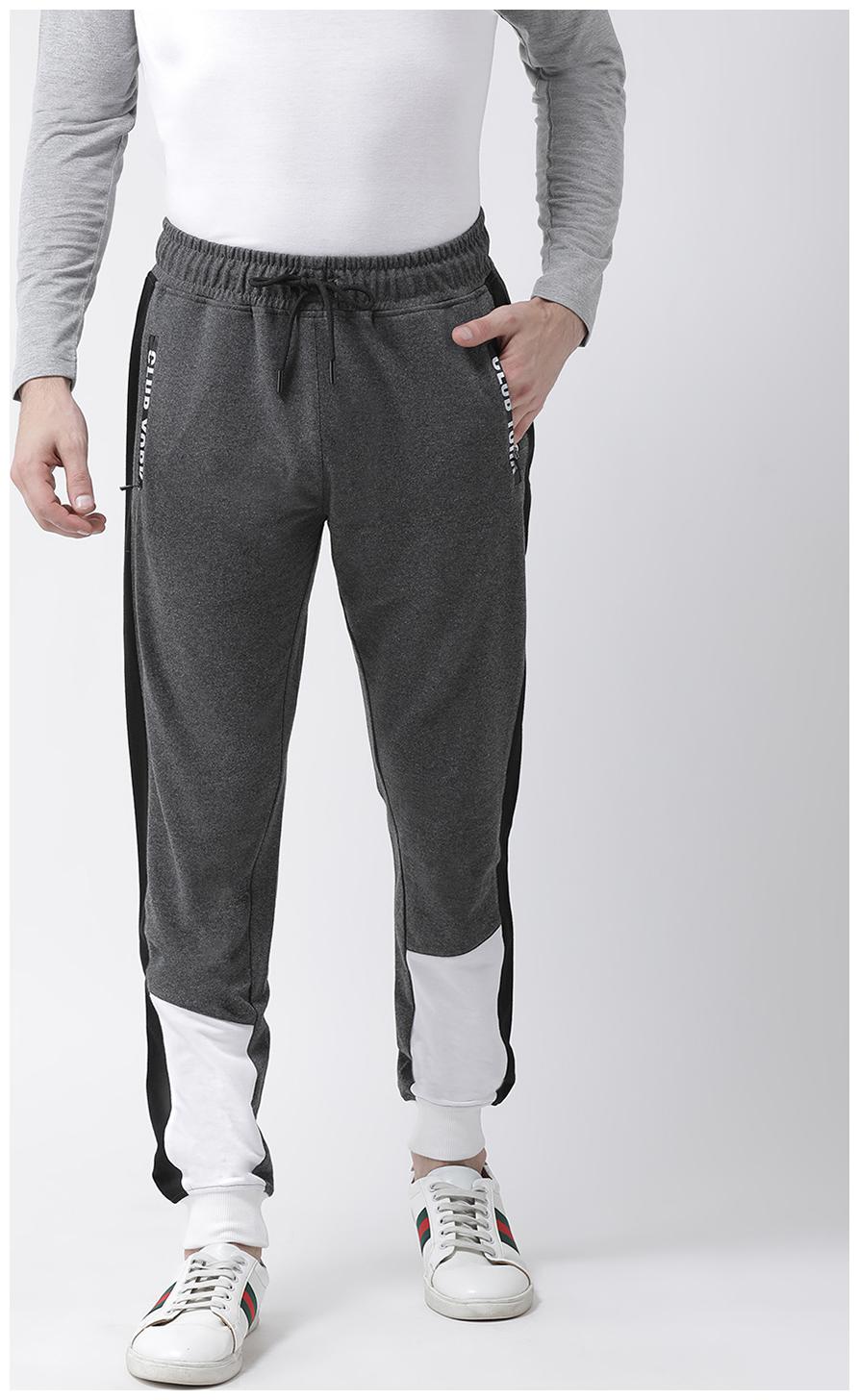 

CLUB YORK Men Cotton Blend Joggers Grey color