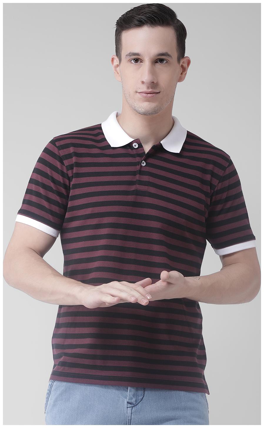 

CLUB YORK Men Maroon Regular fit Cotton Blend Polo collar T-Shirt - Pack Of 1