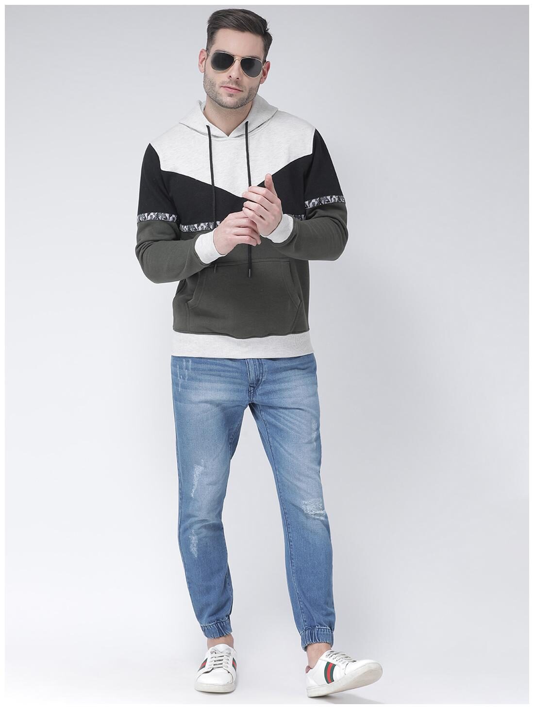 

CLUB YORK Men Multi Hooded Hoodie