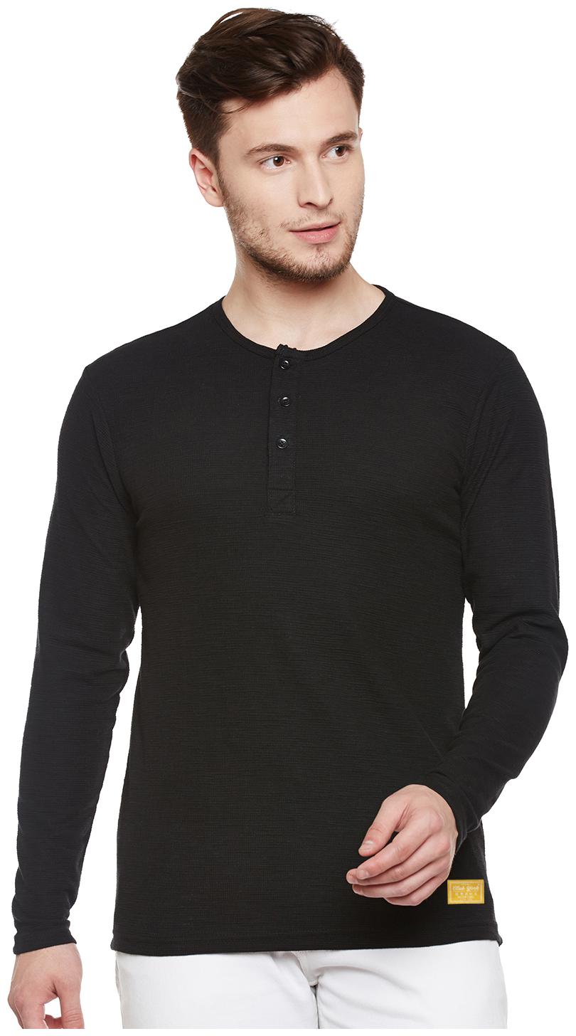 

CLUB YORK Men White Regular fit Cotton Blend Henley neck T-Shirt - Pack Of 1