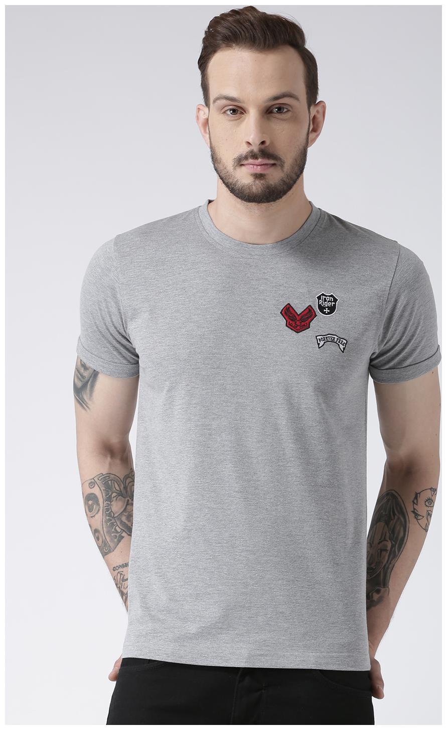 

Club York Men Grey Regular fit Cotton Blend Round neck T-Shirt - Pack Of 1
