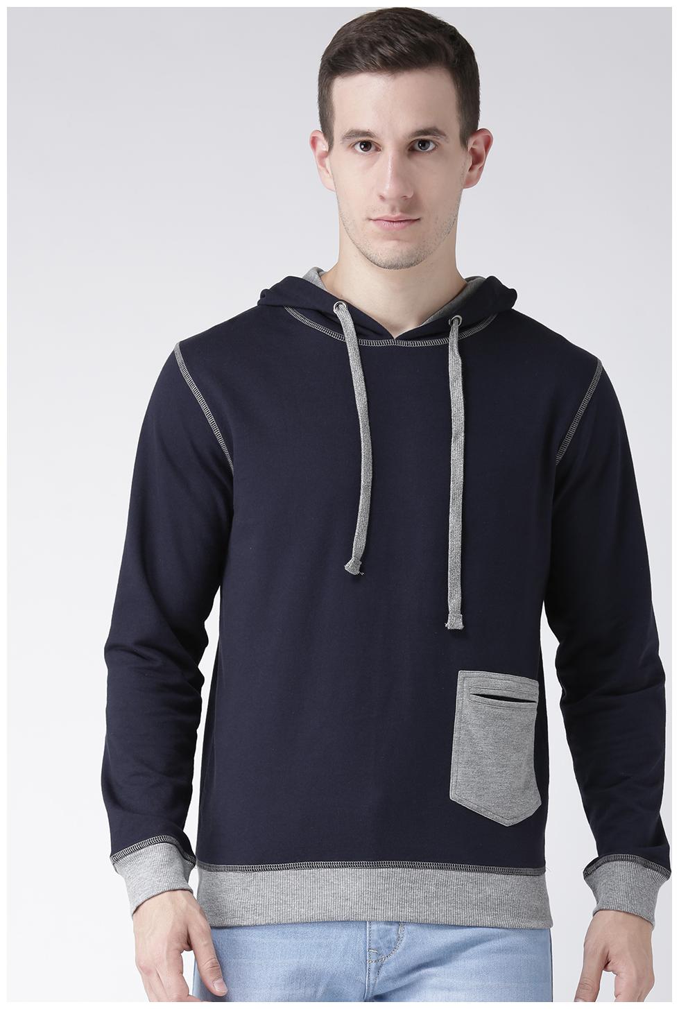 

CLUB YORK Men Blue Hooded Sweatshirt Hoodie