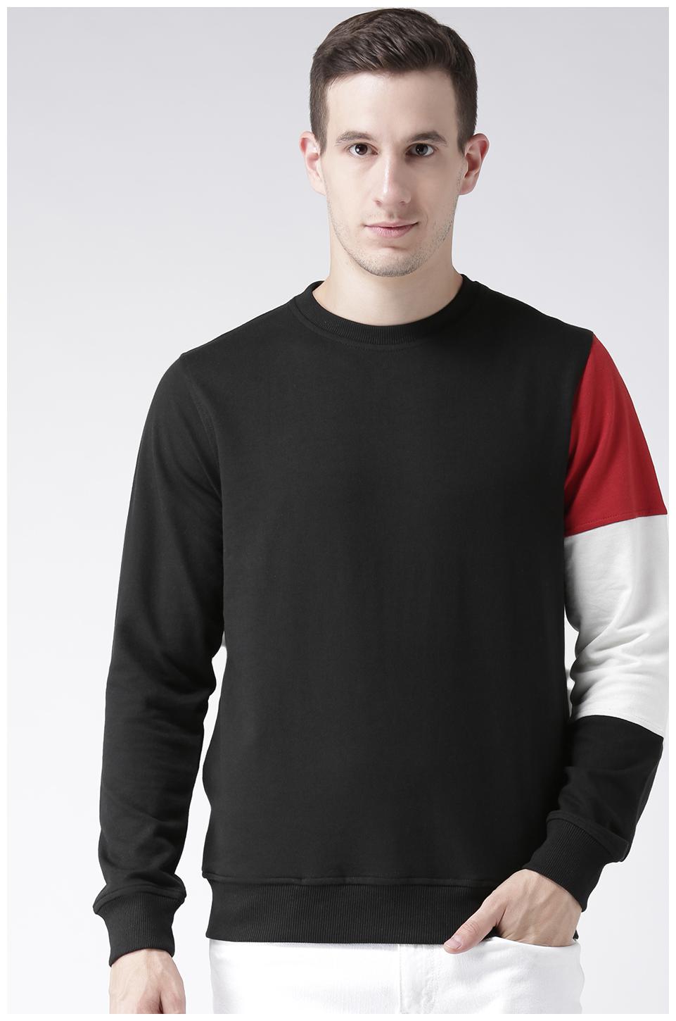 

CLUB YORK Men Black Round neck Sweatshirt Hoodie
