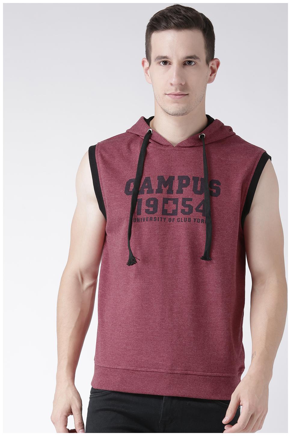 

CLUB YORK Men Red Hooded Sweatshirt Hoodie