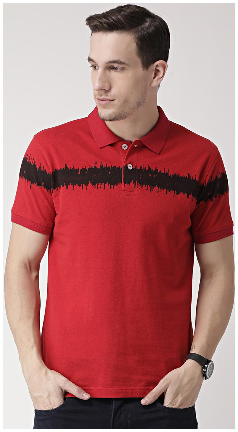 

CLUB YORK Men Red Regular fit Cotton Blend Polo collar T-Shirt - Pack Of 1