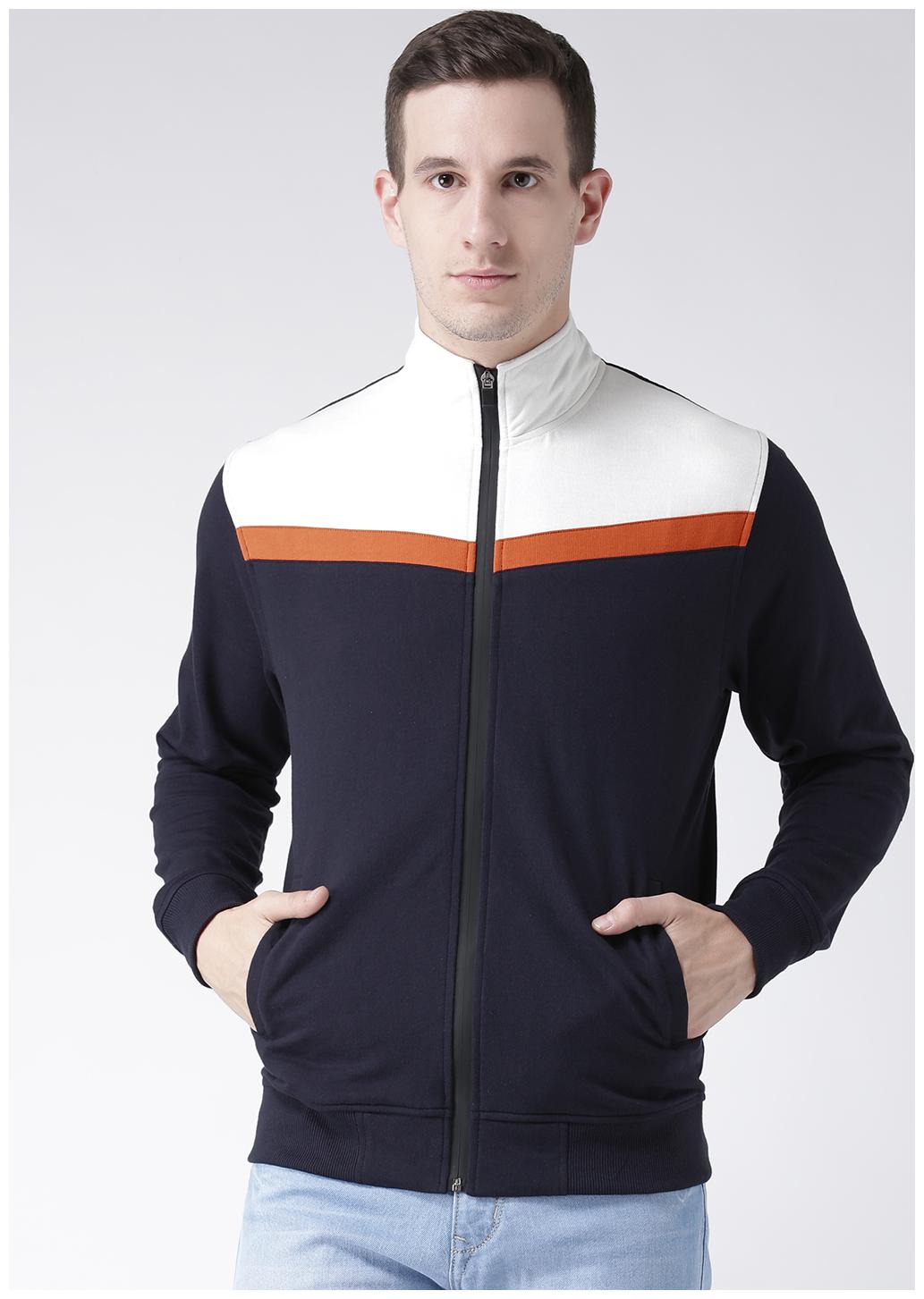 

CLUB YORK Men Blue High neck Sweatshirt Hoodie