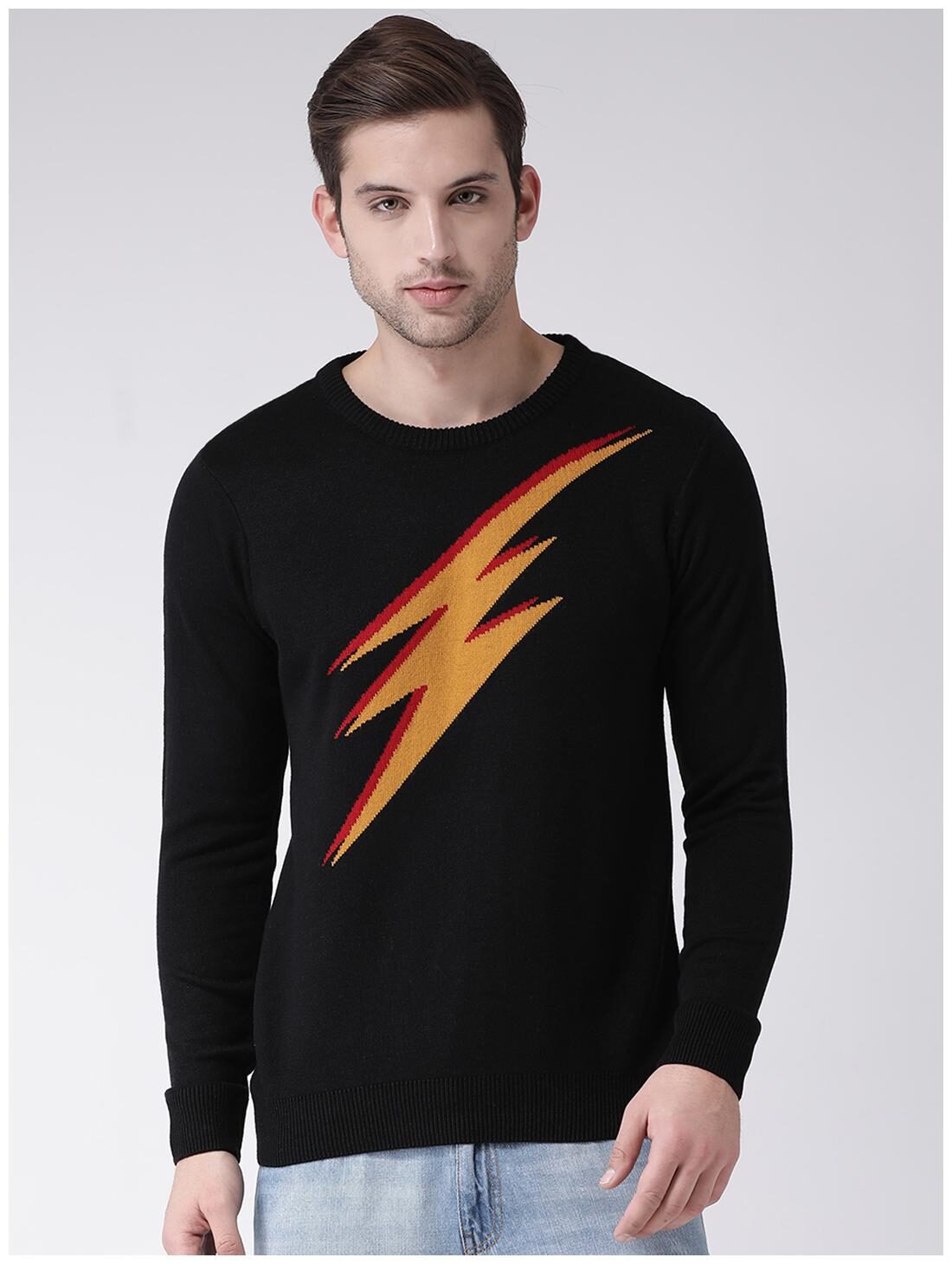 

CLUB YORK Men Acrylic Pullover Black