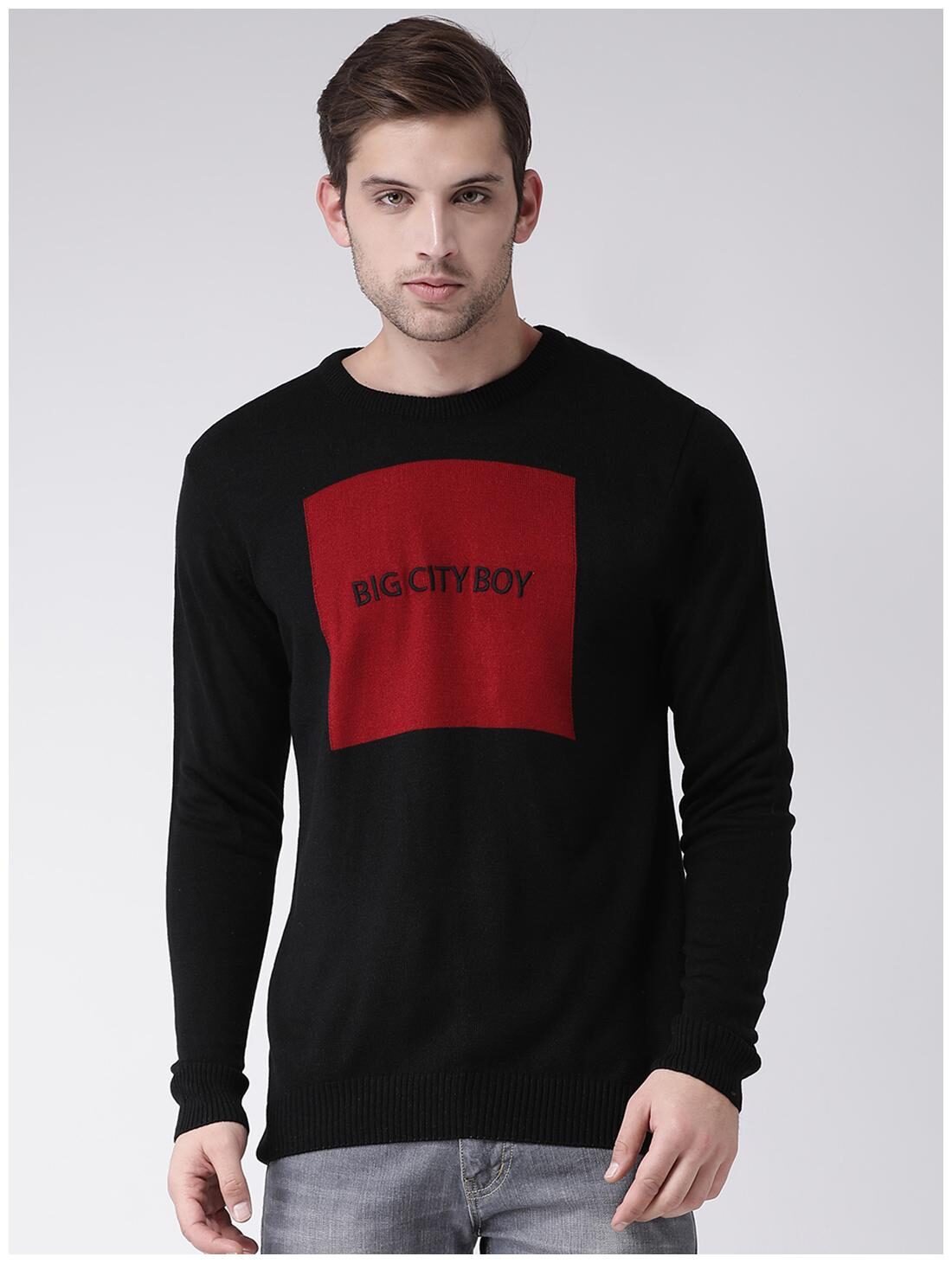 

CLUB YORK Men Acrylic Pullover Black