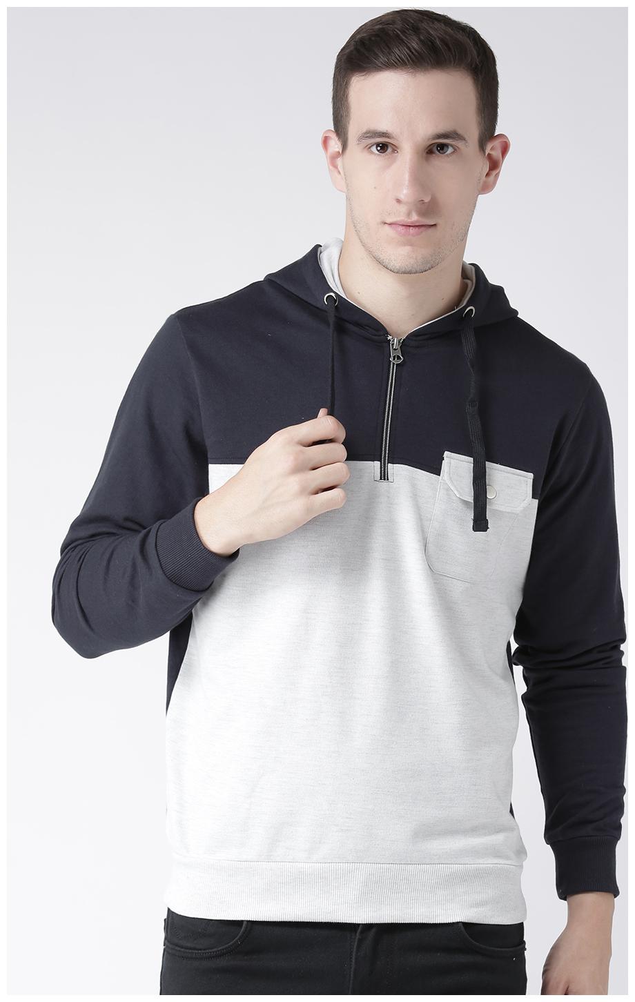 

CLUB YORK Men Blue Hooded Sweatshirt Hoodie