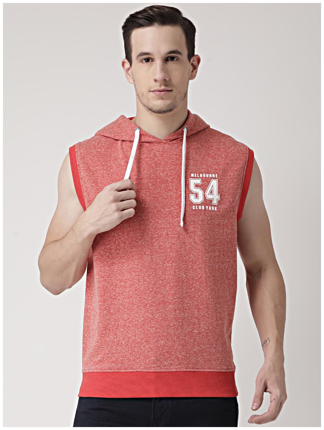 

CLUB YORK Men Red Hooded Sweatshirt