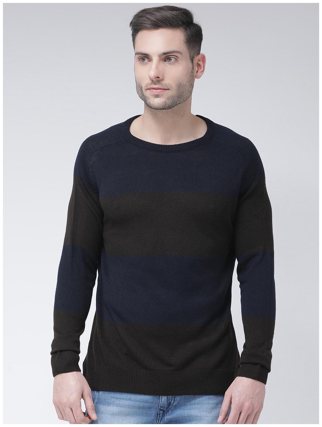 

CLUB YORK Men Black Round neck Pullover