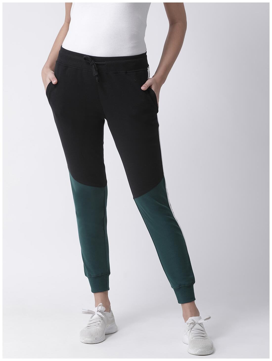 

Club York Women s Black Green Colorblocked Jogger