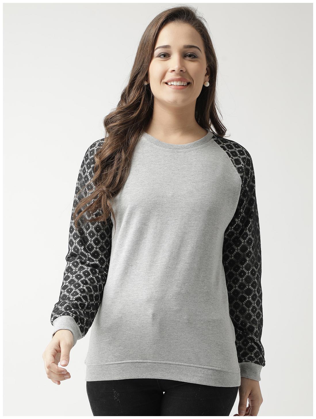 

CLUB YORK Women Solid Sweatshirt - Grey