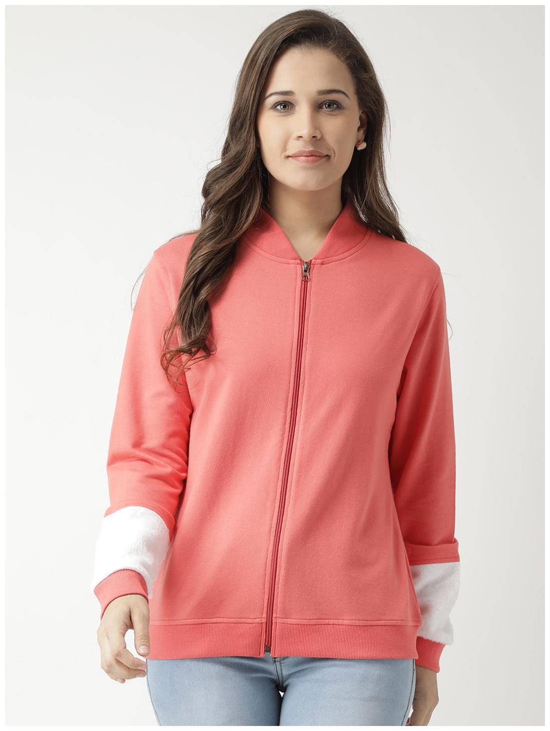 

CLUB YORK Women Solid Sweatshirt - Pink