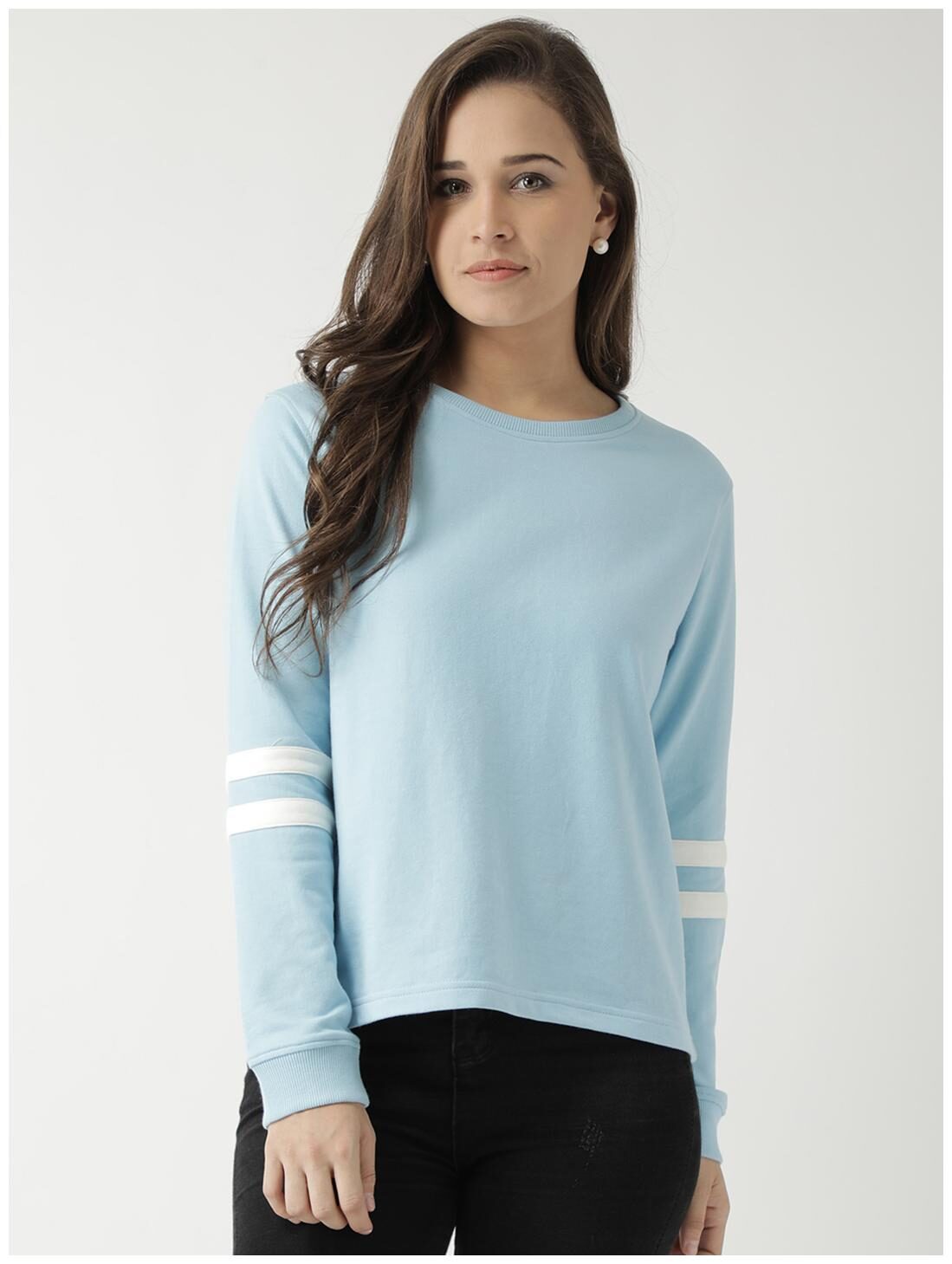 

CLUB YORK Women Solid Sweatshirt - Blue