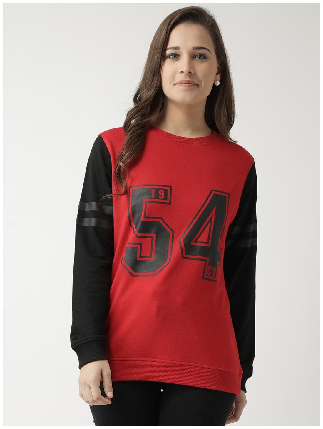 

CLUB YORK Women Printed Sweatshirt - Red