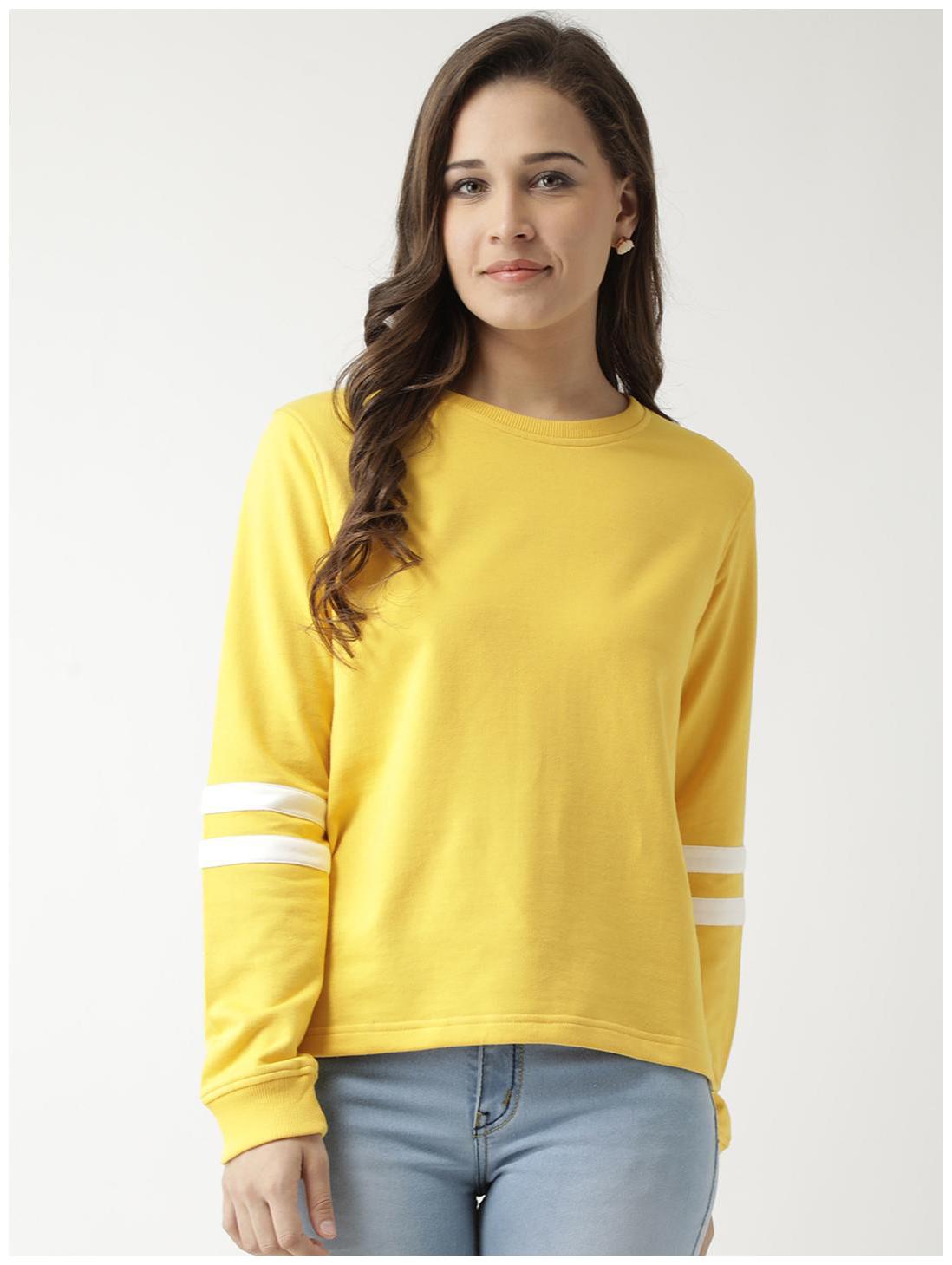 

CLUB YORK Women Solid Sweatshirt - Yellow