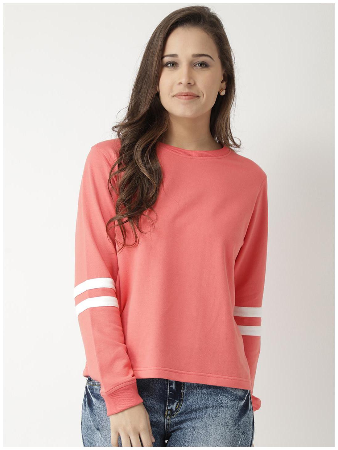 

CLUB YORK Women Solid Sweatshirt - Pink