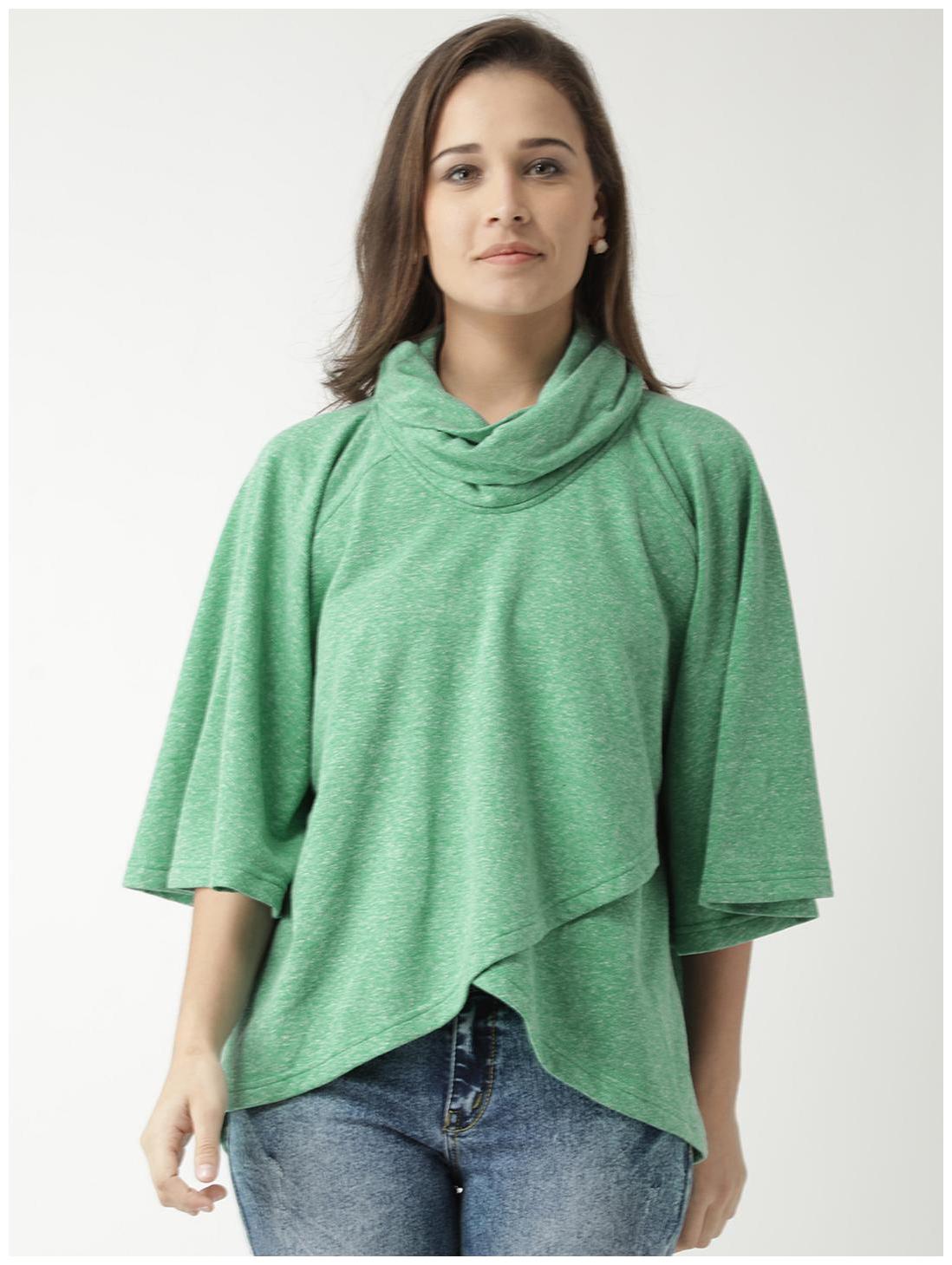 

CLUB YORK Women Solid Sweatshirt - Green