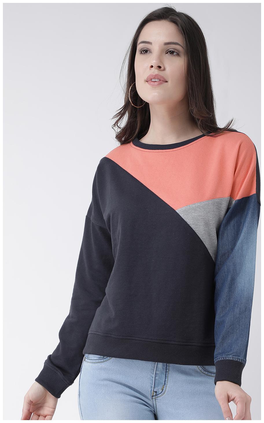 

CLUB YORK Women Solid Sweatshirt - Blue